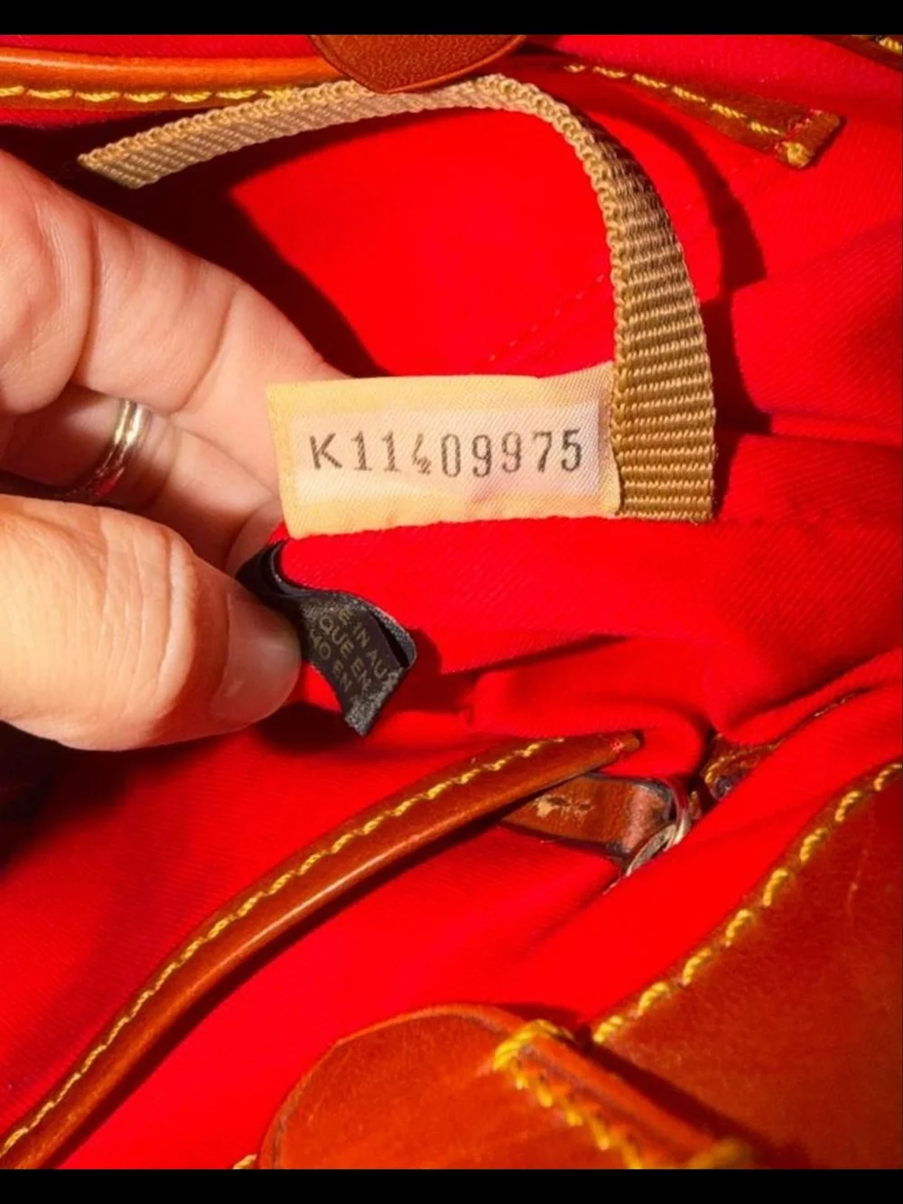 Pre-owned. Price Is Firm -Dooney & Bourke Navy and Gold Signature Tote